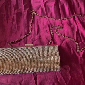 Gold Rhinestone Purse